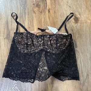 House of CB Black Lace Bralette
